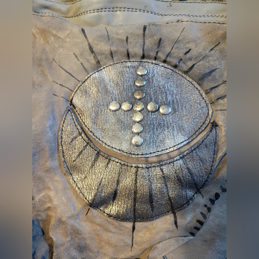 Leather Taupe/Gray Handmade Bag - Picture 3 of 9